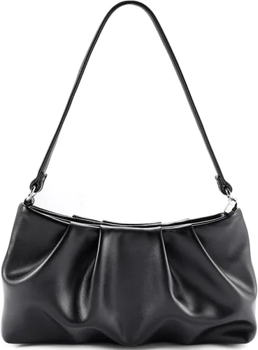 Vista 9 de Bolso de mano para mujer, bolso de noche plisado, bolso de hombro con cadena desmontable y correa para el hombro