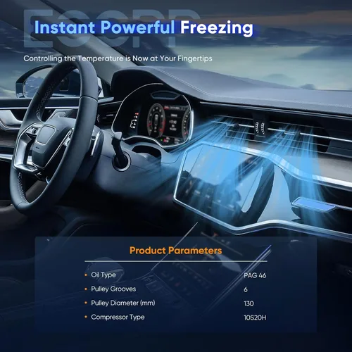 Vista 6 de ECCPP Compresor de aire acondicionado 2001-2007 apto para Dodge Grand Caravan para Chrysler Town & Country 3.3L 3.8L A/C Compresor con embrague