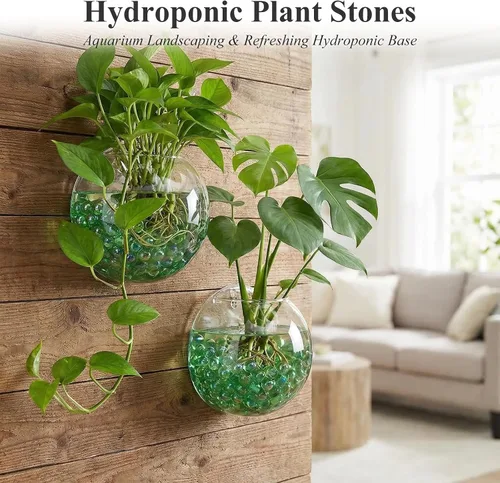 Vista 4 de Canicas de vidrio de 1 libra a granel, cuentas de vidrio verde de 0.63 pulgadas para jarrones