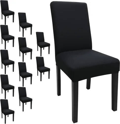 Vista 106 de Fundas para sillas de comedor, juego de 2 fundas, con patrón elástico Parsons, de elastano, extraíbles y lavables, protector para sillas de cocina