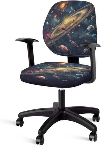 Vista 34 de Funda para silla de oficina, con temática de playa, funda elástica para silla de oficina, funda elástica de 2 piezas, funda para silla