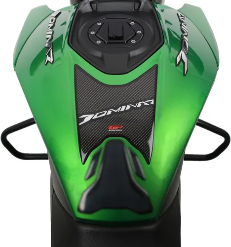 Vista 2 de GP Kompozit Almohadilla de depósito negra compatible con Bajaj Dominar 250 / Dominar 400 2020-2023