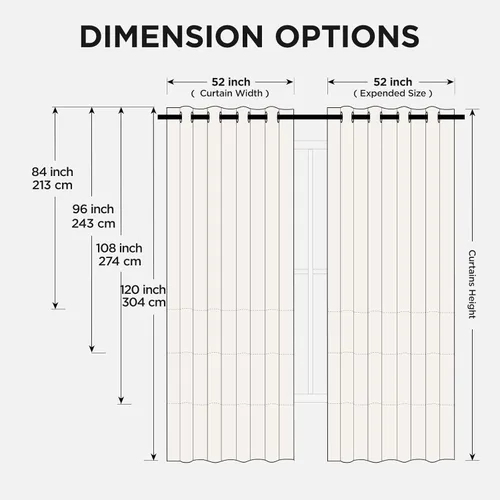 Vista 62 de CUCRAF - Juego de 2 paneles de cortinas de ventana con oscurecimiento total del 100%, de 54 pulgadas de largo, con aspecto de lino falso, cortinas
