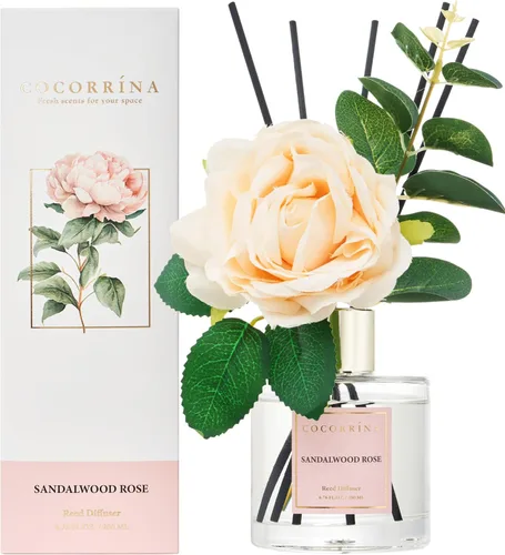 Vista 60 de Cocorrína Juegos de Difusores de Varillas – 6.7 onzas, difusor perfumado de melocotón blanco y oolong con 8 varillas, difusor de varillas