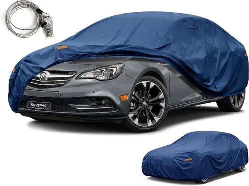 Vista 153 de Kaugung Funda impermeable pesada para automóvil, ajuste personalizado para Ford Mustang GT/Shelby/Cobra/Bullitt (1970-2025), cubierta exterior