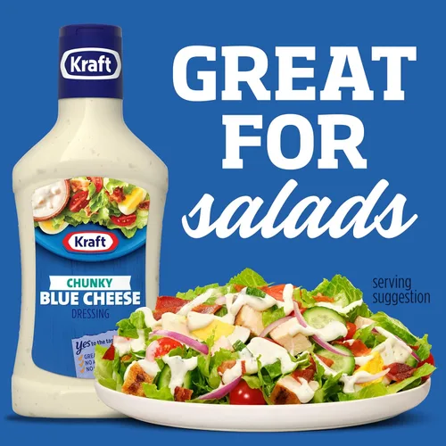 Vista 6 de Kraft Aderezo de queso azul grueso (botella de 16 fl oz)