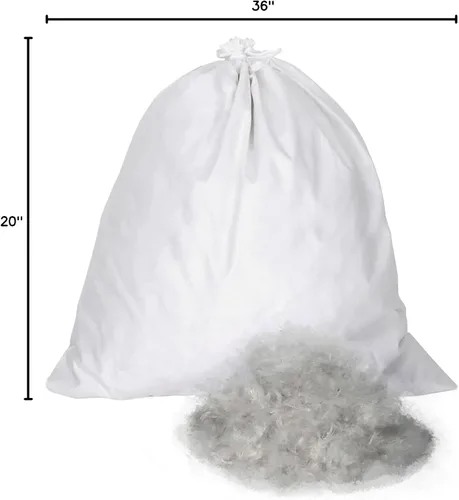 Vista 7 de East Coast Bedding Bulk Mezcla de Plumón y Plumas de Ganso 10/90 - Gris - Relleno de Calidad Premium para Almohadas, Cama, Manta, Sofá, Almohada