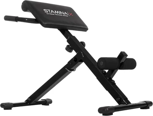 Vista 9 de Stamina X Banco de peso ajustable para ejercicios de abdominales, espalda y núcleo, banco de hiperextensión para sentadillas y fitness