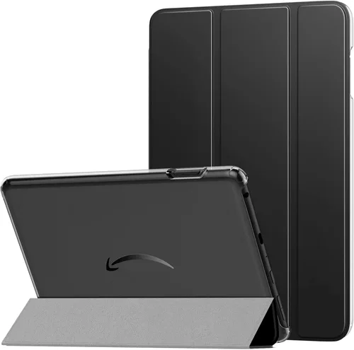 Vista 28 de MoKo Funda para tableta Amazon Kindle Fire HD 8 y 8 Plus (12/10ª generación, 2022/2020), funda de piel sintética con soporte triple y carcasa azul