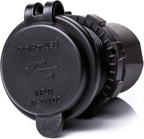 Vista 4 de Enchufe dual USB tipo C PD 3.0 (36 W) + USB A QC4.0 (18 W) cargador rápido para automóvil, barco, marina y caravanas