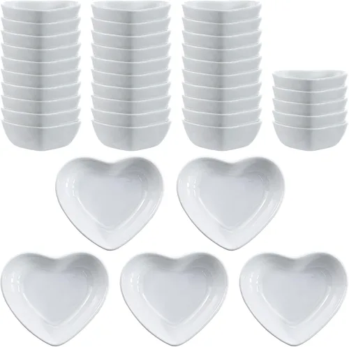 Vista 15 de SOCOSY Plato de Salsa de Cerámica Multiusos en Forma de Flor Platos de Condimentos Cuenco para Mojar Sushi Platos de Aperitivos Plato para Servir
