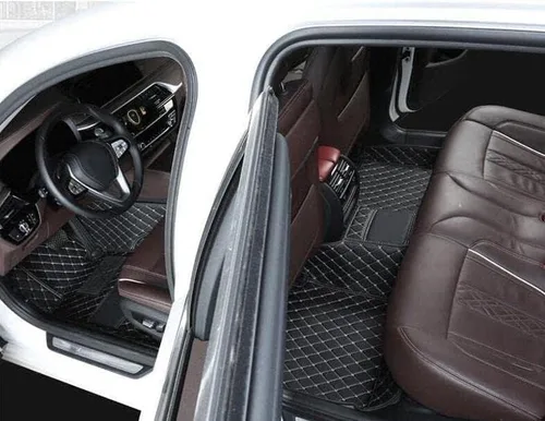 Vista 3 de Alfombrillas de Piso Automotrices de Cuero Completo de Ajuste Personalizado - Mejora el Interior de tu Automóvil con Forros de Piso Específicos