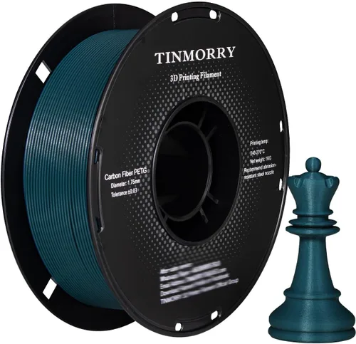 Vista 16 de TINMORRY - Filamento PETG CF de 1.75 mm para impresora 3D, compatible con Bambu LAB, Creality K1C, QIDI MAX3, FLASHFORGE Adventurer 5M, Prusa MK4