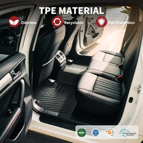 Vista 3 de YITAMOTOR Alfombrillas de piso y forro de carga que se ajustan para Mazda CX-5 2017-2021, TPE para todo clima, alfombrillas de piso de ajuste