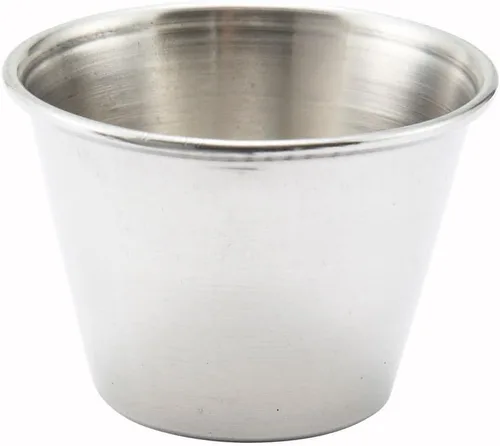 Taza de salsa de acero inoxidable de 2.5 onzas (paquete de 12)