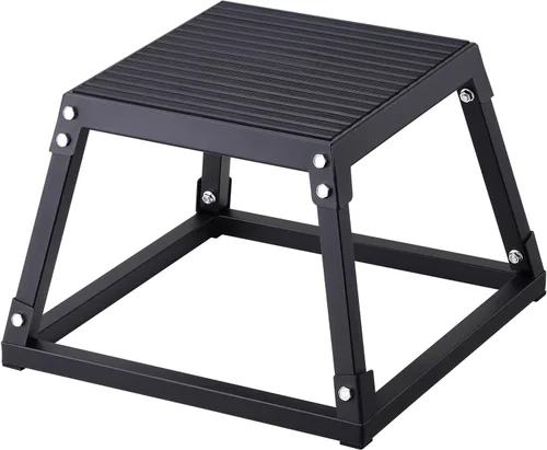 VEVOR Caja de salto pliométrica, caja pliométrica de 18 pulgadas, plataforma pliométrica de acero y caja de agilidad de salto, caja de ejercicios de