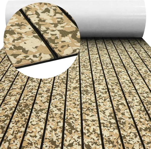 Vista 14 de Alfombra de espuma EVA para cubierta de 94 x 45/35/16 de teca sintética, antideslizante, autoadhesiva, tapete de espuma para lanchas de motor