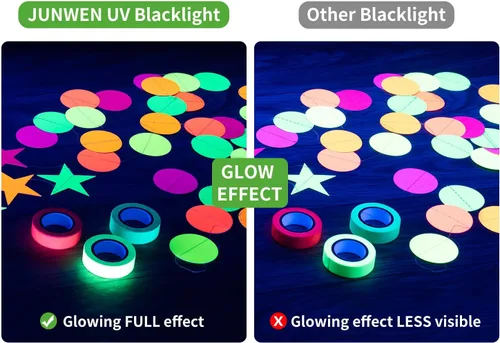 Vista 4 de Tira de luces negras de 20 pies, 360 LED, tira de luces LED, luces de cinta, accesorios de luz negra morada flexible de 12 V, cinta LED