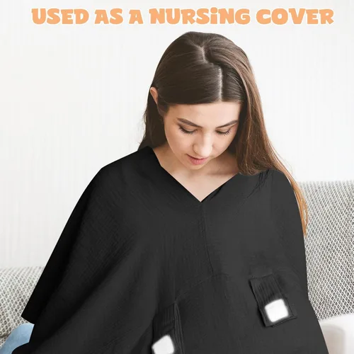 Vista 6 de Peekaboo - Funda de asiento de automóvil para bebé, cubierta de asiento de automóvil de muselina para bebé, unisex, grande, ajuste universal