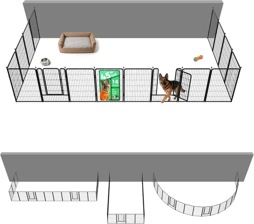 Vista 72 de FXW Rollick - Corralito para perros para patio, campamento con casa rodante, patentado, 24 pulgadas, 2 paneles