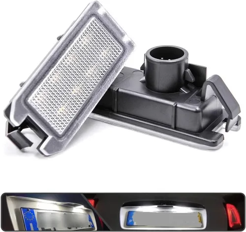 Vista 6 de 2 piezas de luces LED para matrícula con número para Fiat 500, Dodge Viper, Jeep Grand Cherokee, con lámparas SMD de xenón blanco de alta potencia