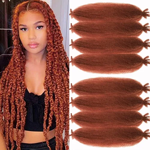 Vista 34 de 3 paquetes de cabello rizado afro elástico pre-separado de 12 pulgadas, rizos naturales pre-espumosos negros son perfectos para el cabello crochet