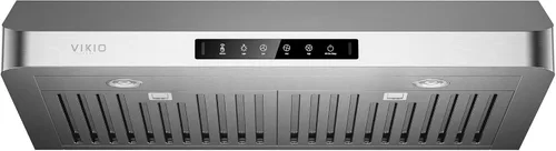 Vista 13 de VIKIO HOME Campana extractora de acero inoxidable de 30 pulgadas, 900 CFM máximo, filtro de malla de aluminio de 5 capas, luces LED y controles