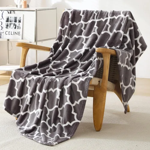 Vista 15 de Viviland - Manta de forro polar reversible con muselina, manta suave para sofá y cama, colcha transpirable, ropa de cama de gasa para adultos