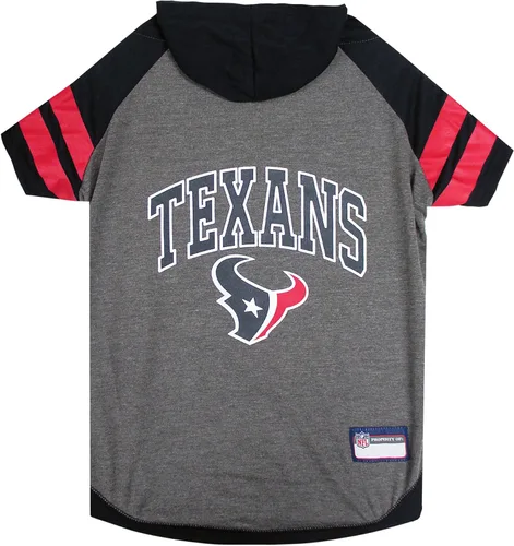 Vista 22 de NFL sudadera con capucha tee para perros y gatos. Fútbol perro sudadera con capucha playera disponible en todos los equipos de 32 NFL. cuttest