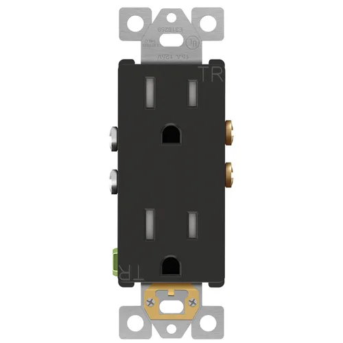 Vista 69 de ENERLITES, Silver Elite Series - Toma de corriente decorativa para niños, resistente a manipulaciones, autoconectable, 2 polos, grado residencial