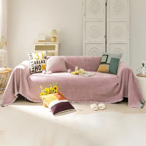 Vista 21 de VClife - Funda para sofá de 2 plazas o modular, de felpilla, lavable, apta para mascotas y perros, protectora, con borlas, azul, 71 x 118 pulgadas