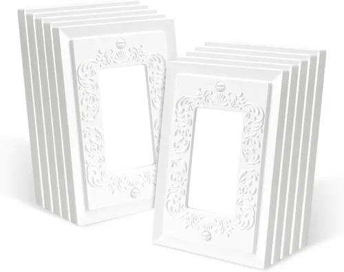 Vista 13 de Placa de cubierta decorativa para interruptor de luz, placas de pared decorativas modernas para GFCI, toma de corriente, interruptor regulador