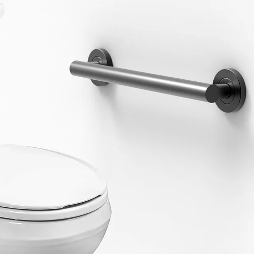 Vista 8 de Barra de agarre compatible con ADA, soporte de peso de 500 libras para seguridad en el baño (16 pulgadas, negro mate)