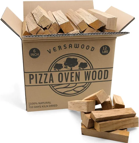 Vista 9 de Horno de pizza de madera, madera de roble secada al horno para hornos de pizza, troncos sin corteza de 3.5 pulgadas, ideal para Ooni, Gozney, estufa