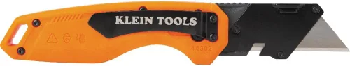 Vista 7 de Klein Tools 44303 FLICKBLADE Cuchillo utilitario plegable con almacenamiento de cuchillas, cuchillo utilitario con 5 cuchillas, compacto con botón