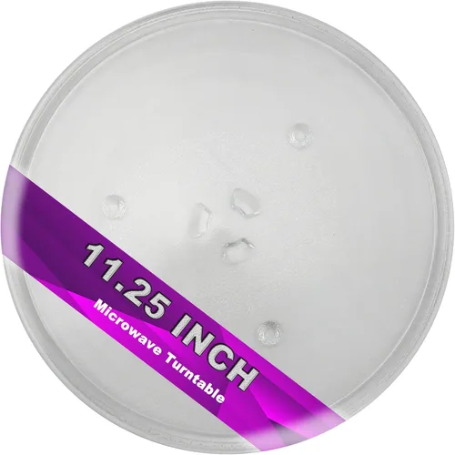 Vista 2 de Placa giratoria de vidrio pequeña de 9.6" para microondas - Compatible con Panasonic F06016D00XN & A06015G10XN, placa de reemplazo de 9-5/8