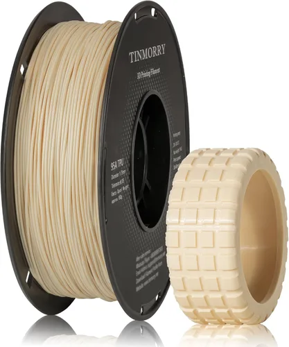 Vista 20 de TINMORRY - Filamento de poliuretano termoplástico (TPU) de 1.75 mm para impresora 3D, 1 bobina de 2.2 libras/1 kg, verde esmeralda transparente