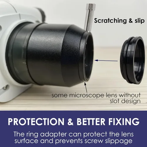 Vista 5 de Iluminador del anillo del microscopio de luz LED, fuente de luz ajustable del anillo de 144 LED para la industria Monocular binocular trinocular