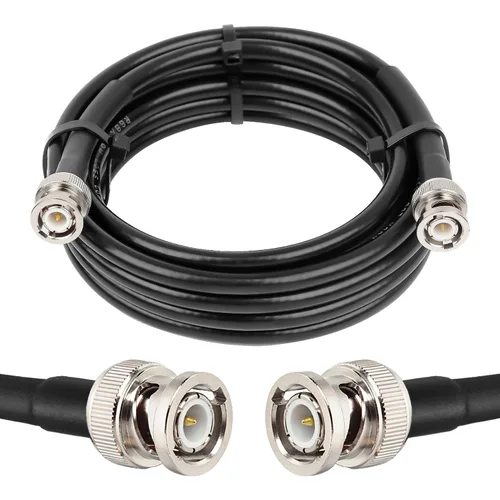 Vista 8 de MOOKEERF RG8X - Cable coaxial BNC macho a BNC macho de 1 pie, 2 piezas, 50 ohmios, pérdida ultra baja para antena, radio RF, módem, osciloscopio