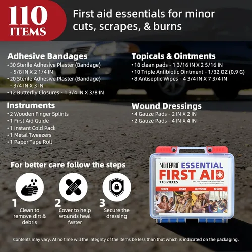 Vista 4 de Car Emergency Kit,Roadside Emergency Car Kit for Vehicles,with Portable Air Compressor,Jumper Cable for Women,Men,Teen