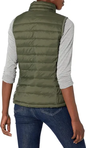 Vista 3 de Tienda Essentials - Chaleco para mujer, ligero, impermeable y fácil de guardar