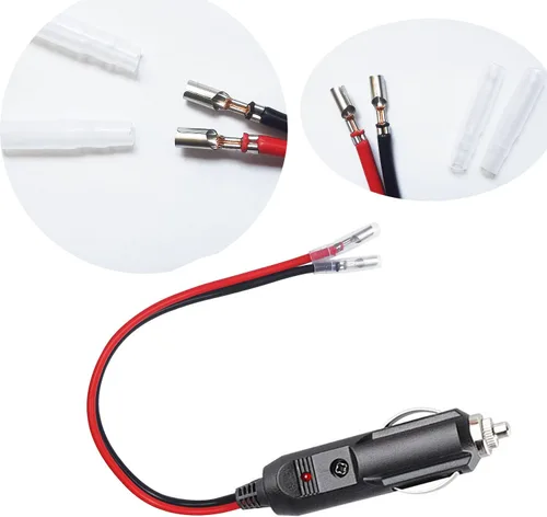 Vista 4 de Paquete de 2 enchufes para encendedor de cigarrillos macho, 12 V fusionado para encendedor de cigarrillos macho, cable de extensión de 14 AWG