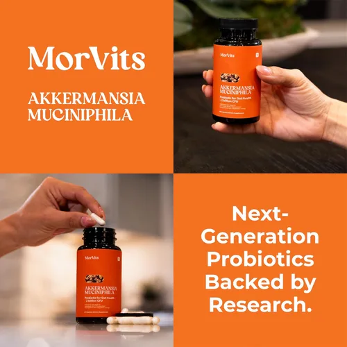 Vista 7 de Akkermansia Probiotic for Cravings & Gut Health GLP-1 Support Supplement with Akkermansia Muciniphila – 2 Billion CFU, Inulin Prebiotic Fiber – 60