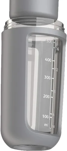 Vista 6 de Berghoff LEO - Botella agitadora de plástico Tritan sin BPA, compartimento integrado de proteína en polvo, tapa de rosca, tapa abatible, bola