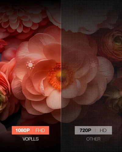 Vista 3 de 【360°Rotation & Native 1080P】Thinnest 1.81" Smart Mini Projector with WiFi and Bluetooth, Auto Focus & Keystone Portable Outdoor Projector, VOPLLS