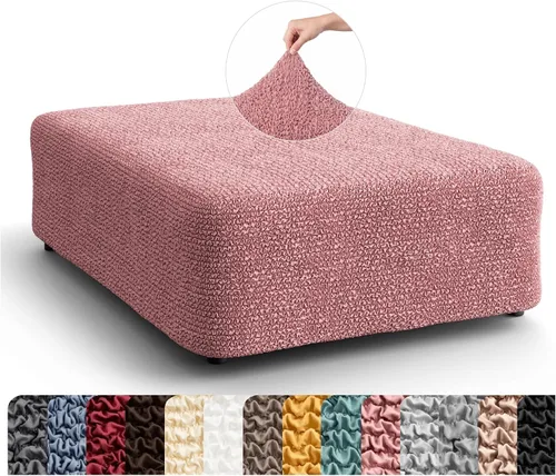 Vista 41 de PAULATO BY GA.I.CO. Funda para Otomán Grande Funda para Taburete Funda para Puf - Funda de Tela de Poliéster Suave - Protector de Muebles Elástico