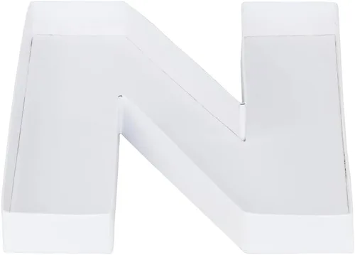 Vista 29 de WENPACK 8" Pequeñas Bandejas de Cartón Rellenables en Forma de Letra de Papel Maché Figuras Recortadas Contenedor de Comida para Dulces (S)