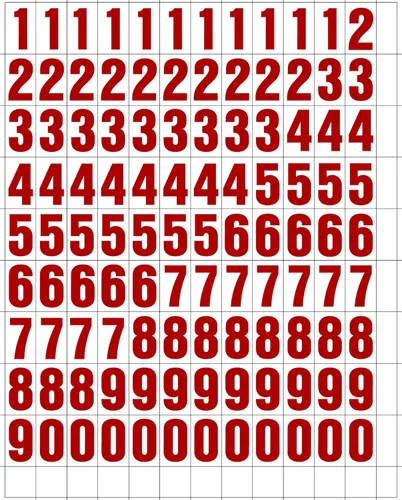 Letras de vinilo adhesivas, números, números autoadhesivos, números adhesivos para letreros, barcos, números, 1 pulgada, adhesivos, impermeables,