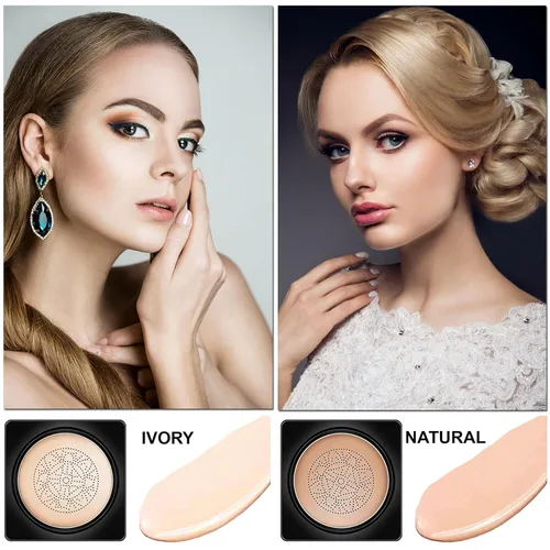 Vista 7 de Cojín de aire para cabeza de hongo, base CC en crema, base BB Cream Maquillaje Hidratante CC Cream Base líquida con base de maquillaje Corrector