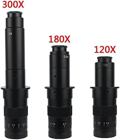 Vista 9 de Kit de microscopio 48MP 4K HDMI USB Cámara de microscopio de video digital monocular industrial 120X 180X 300X Zoom Lente de montaje en C